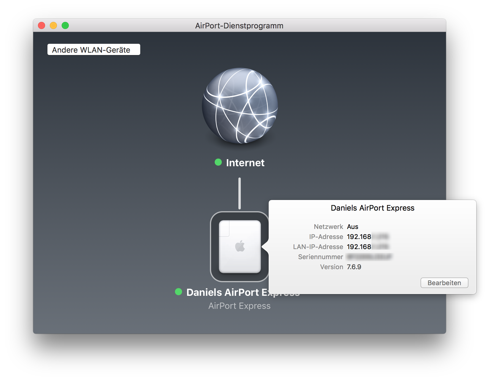 Apple AirPort Express Software Version 7.6.9
