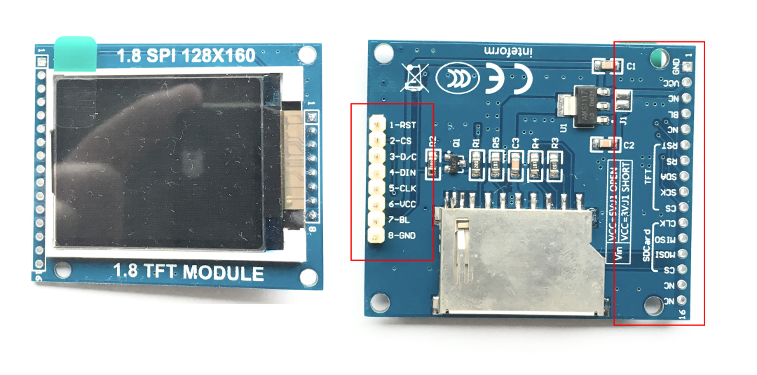 Arduino 1.8 TFT Display ST7735R