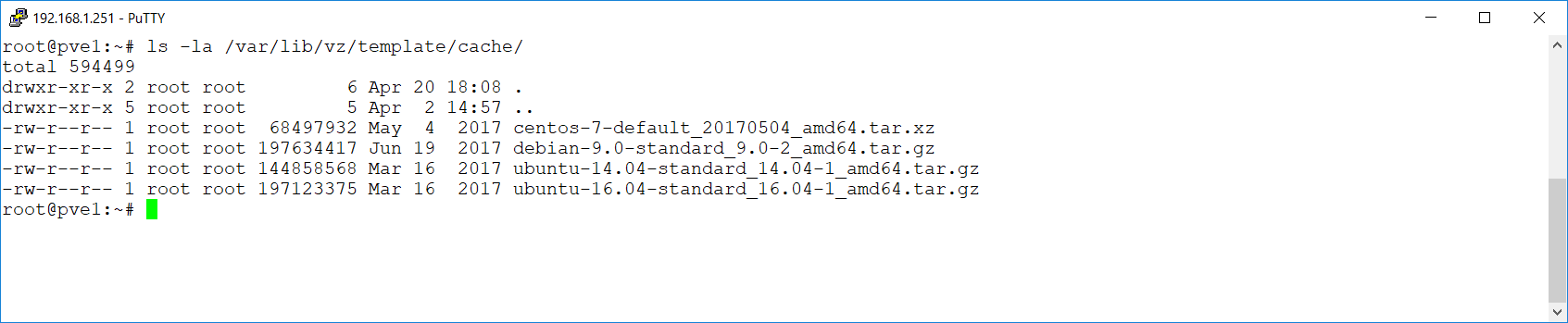 Proxmox Virtual Environment: LXC Templates anpassen